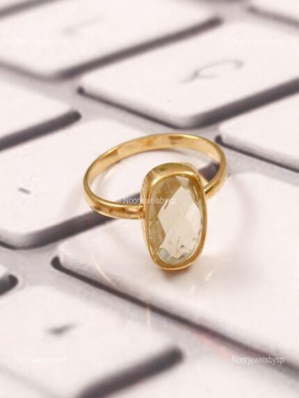 Citrine Ring (Real Silver)